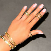 18K Gold Plated Mesh Roman Ring