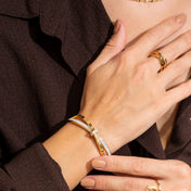 Roman Bracelet with Zirconia 18K Gold Plated