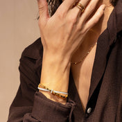 Roman Bracelet with Zirconia 18K Gold Plated