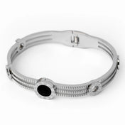 Triple Bracelet with Onyx 18K Gold Plated