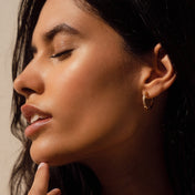 Pendientes de aro Arielle bañados en oro de 18K
