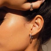 Pendientes de aro Arielle bañados en oro de 18K