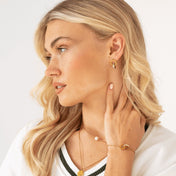 Imperial Earrings with Circonite Stone Plated in 18K Gold