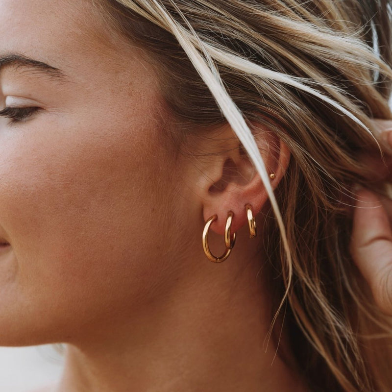 18K Gold Plated Hoop Trio Earrings – Versatility and Elegance in Every Detail