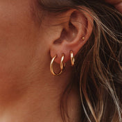 18K Gold Plated Hoop Trio Earrings – Versatility and Elegance in Every Detail