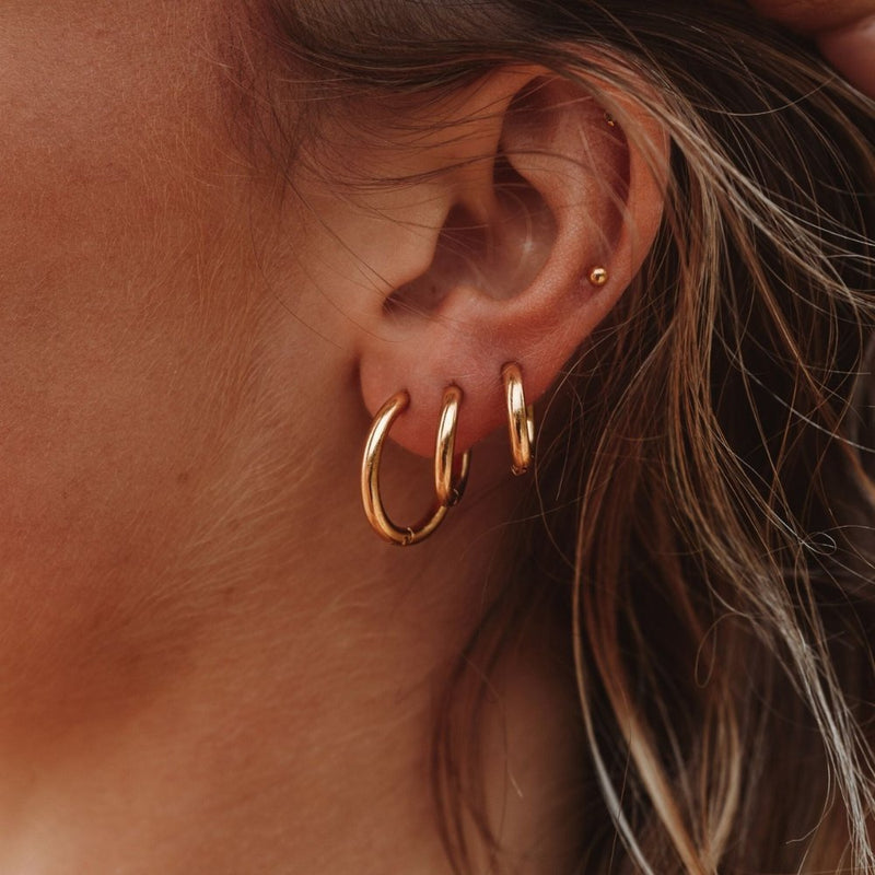 18K Gold Plated Hoop Trio Earrings – Versatility and Elegance in Every Detail