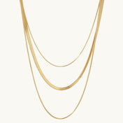 Celina Necklace – Stylish Layered Trio, 18K Gold Plated