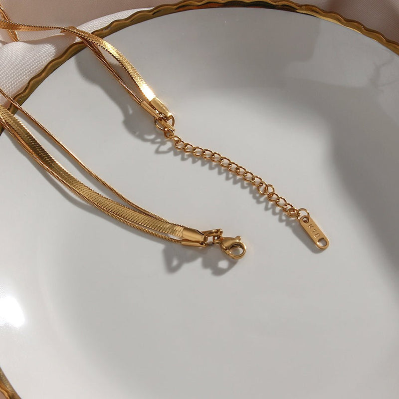 Celina Necklace – Stylish Layered Trio, 18K Gold Plated