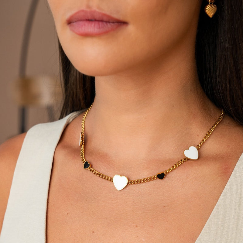 Love Glow Monochrome Necklace – Love that shines, 18K Gold Plated