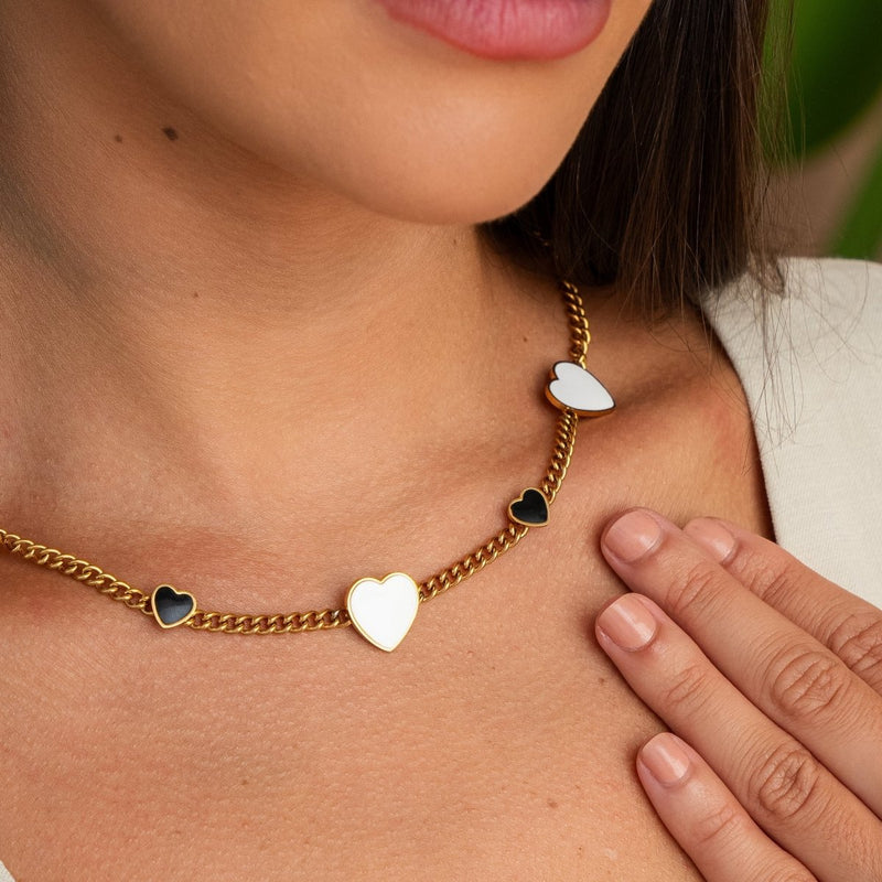 Love Glow Monochrome Necklace – Love that shines, 18K Gold Plated