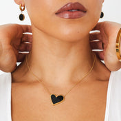 Sweet Alhambra Inspired Necklace - Green Heart
