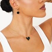 Sweet Alhambra Inspired Necklace - Green Heart