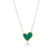 Sweet Alhambra Inspired Necklace - Green Heart