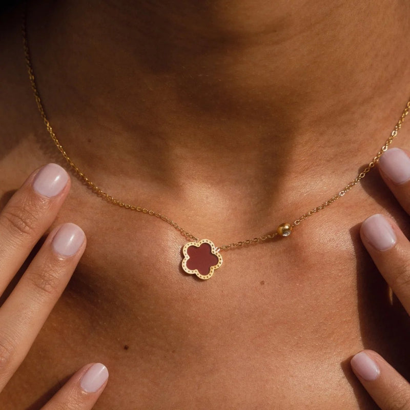 Alhambra Style Clover Necklace 18K Gold Plated