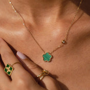 Alhambra Style Clover Necklace 18K Gold Plated