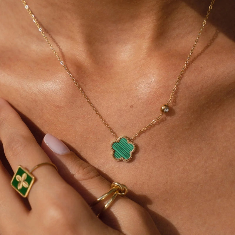 Alhambra Style Clover Necklace 18K Gold Plated