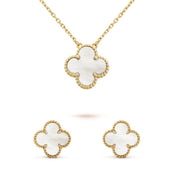 Matching Necklace and Earrings – Unique Clover Design 🍀