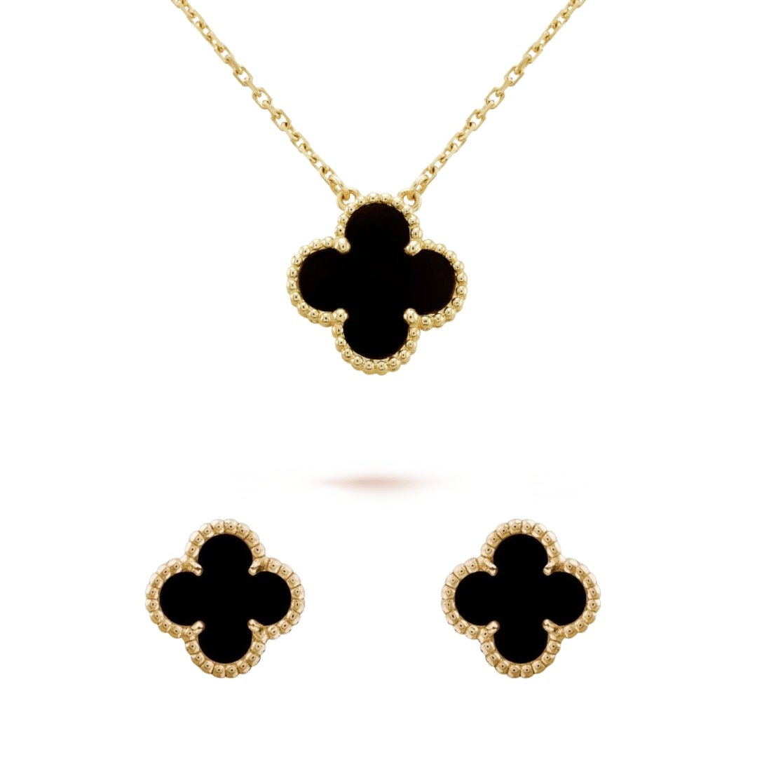 Matching Necklace and Earrings – Unique Clover Design 🍀