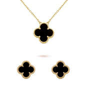 Matching Necklace and Earrings – Unique Clover Design 🍀