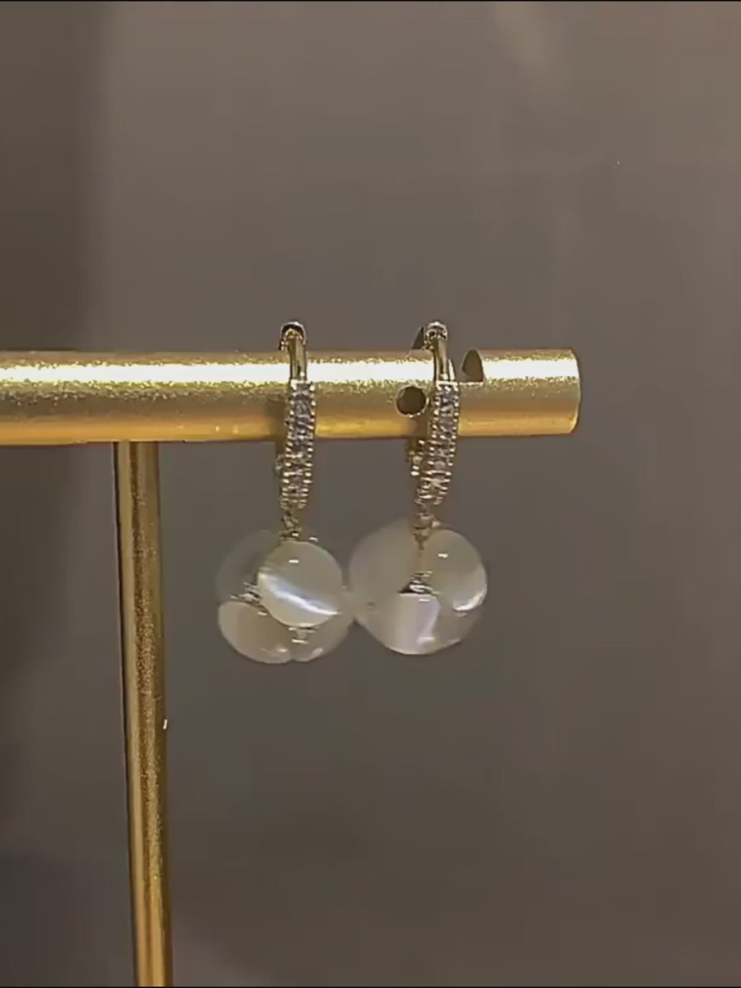 Pendientes Elegantes Retro con Piedra de la Luna