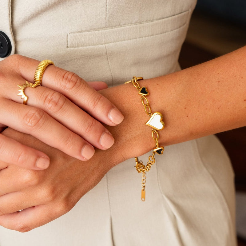 Love Glow Monochrome Bracelet – Love in Every Detail, 18K Gold Plated