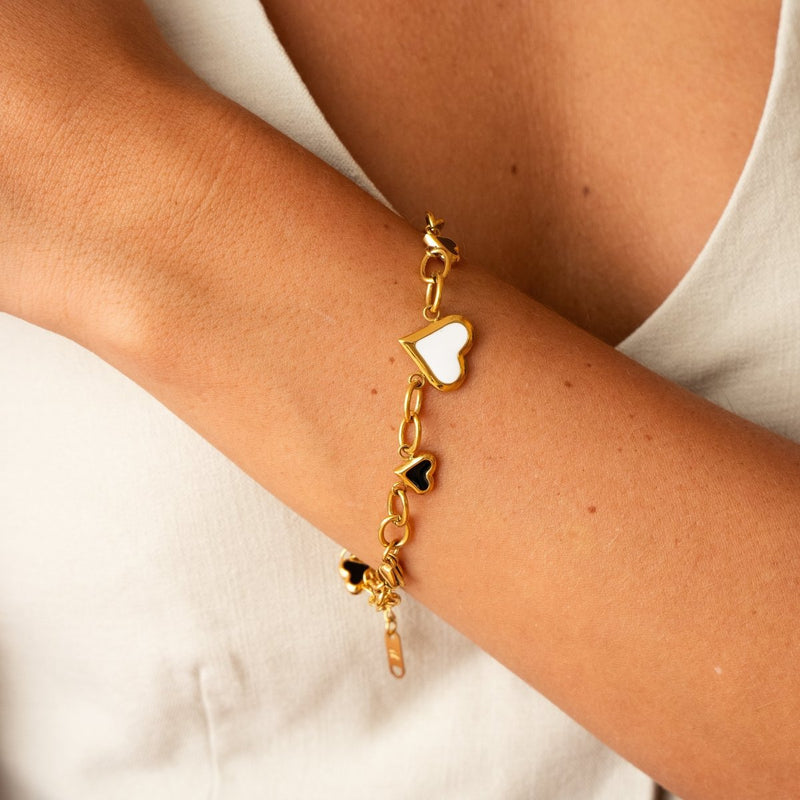 Love Glow Monochrome Bracelet – Love in Every Detail, 18K Gold Plated
