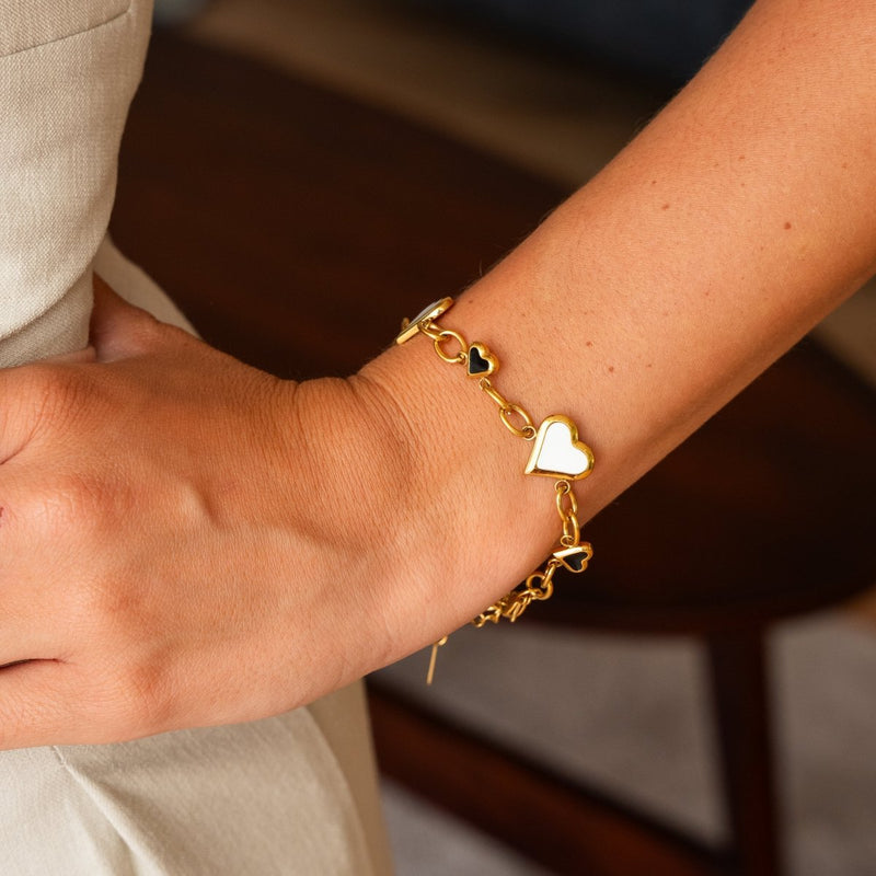 Love Glow Monochrome Bracelet – Love in Every Detail, 18K Gold Plated