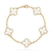 Pulsera Vintage Alhambra – Suerte y Estilo con 5 Tréboles